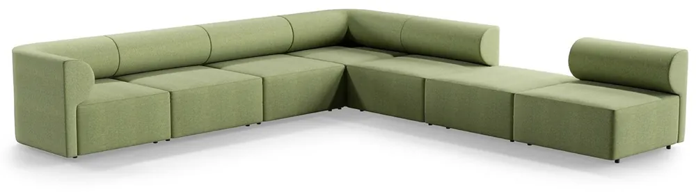 Bestseller Casa Padrino Divano ad Angolo di Lusso Verde 360 x 360 cm - Divano Soggiorno Modulare - Mobili Soggiorno di Lusso