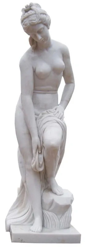 Casa Padrino scultura decorativa da giardino in marmo donna grigio A. 153 cm Sale