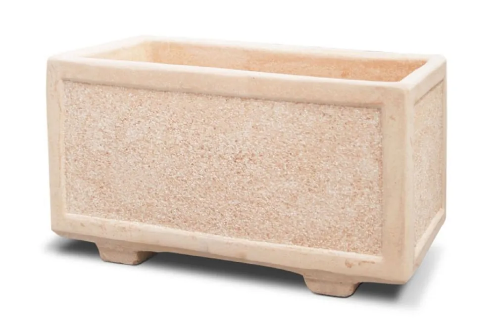 Casa Padrino vaso da fiori in cemento rosa 82 x 42 x A. 44 cm - Vaso per piante rettangolare in cemento Aktuell