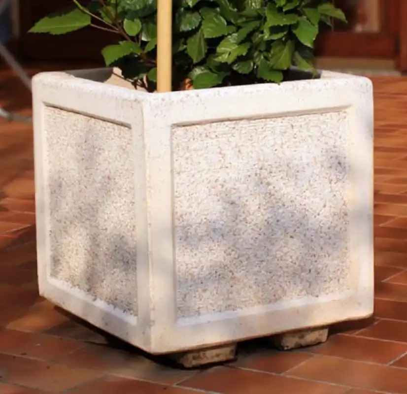 Casa Padrino vaso da fiori in cemento rosa 42 x 42 x A. 44 cm - Vaso per piante quadrata in cemento Meistverkauft