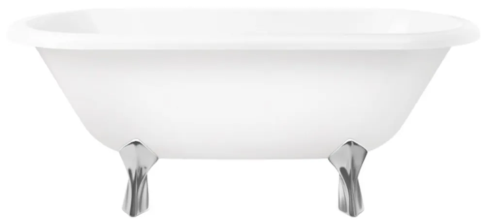 Jetzt Kaufen Casa Padrino vasca da bagno Art Nouveau bianco / argento 170 cm - Vasca da bagno autoportante in stile retrò