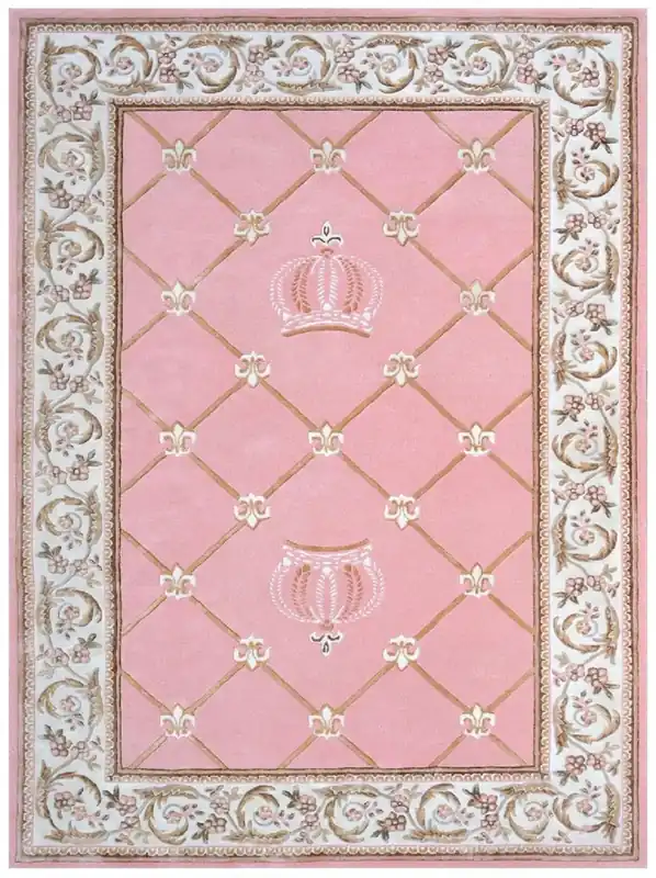 Pompöös di Casa Padrino tappeto barocco di lusso corona di Harald Glööckler rosa / bianco / marrone 200 x 300 cm Letzte Chance
