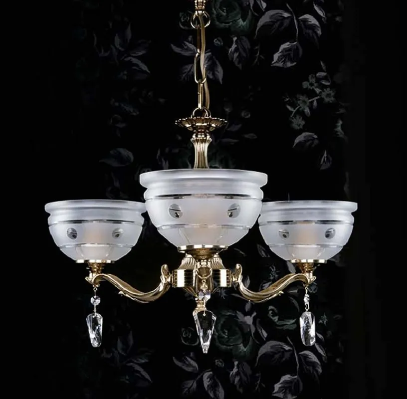 Casa Padrino lampadario barocco di lusso con vetro cristallo di boemia ottone Ø 53 cm Nur Heute