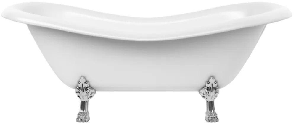 Casa Padrino vasca da bagno Art Nouveau bianco / argento 188 cm - Vasca da bagno autoportante in stile retrò Saisonangebot