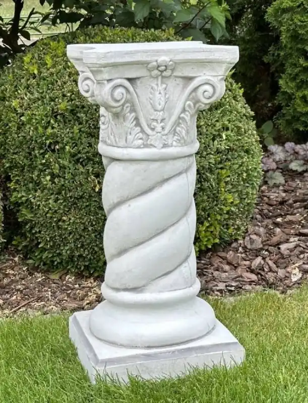 Preis Gesenkt Casa Padrino colonna decorativa da giardino barocco grigio A. 70 cm - Decorazione giardino in stile barocco