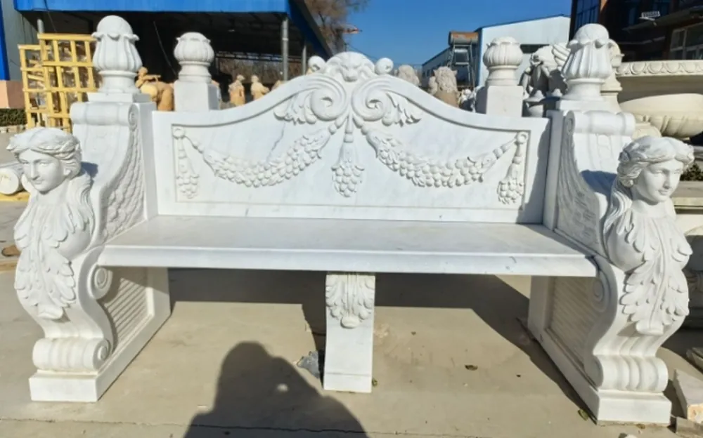 Meistverkauft Casa Padrino panca da giardino in marmo barocco di lusso grigio 183 cm - Mobile da giardino barocco
