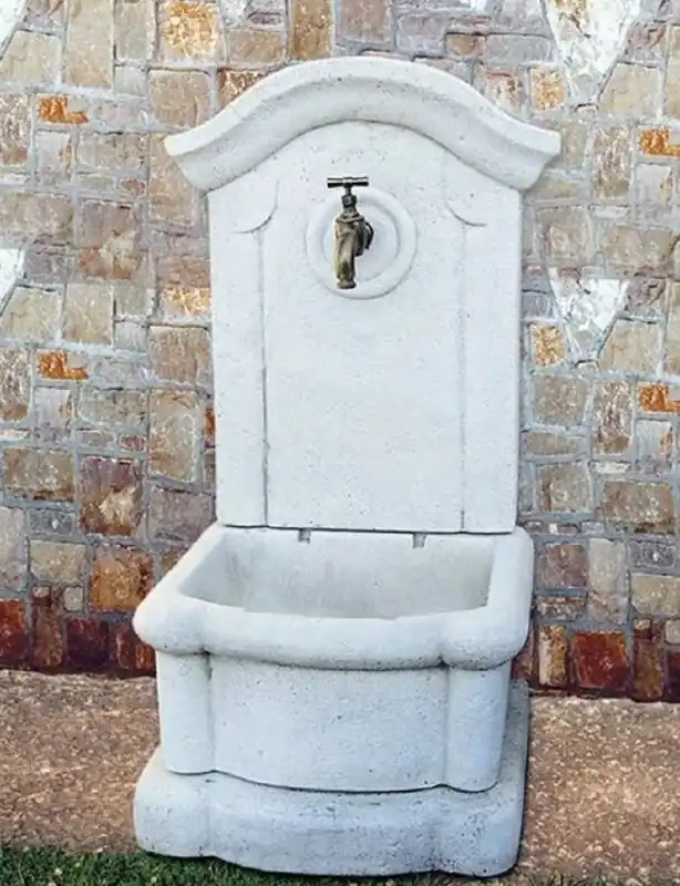 Casa Padrino fontana da parete Art Nouveau di lusso grigio 50 x A. 101 cm - Fatto in Italia Expressversand