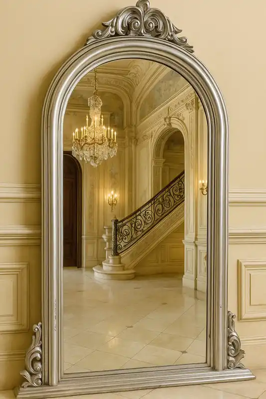 Casa Padrino specchio barocco argento A. 130 cm - Specchio da parete per armadio in stile barocco Angebot