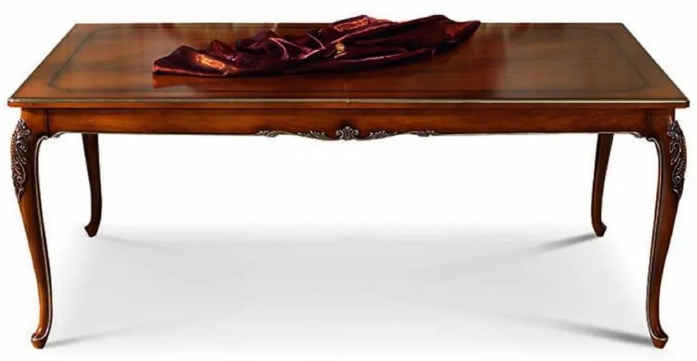 Schnäppchen Casa Padrino tavolo da pranzo barocco di lusso marrone / argento 200-300 cm - Mobili barocchi - Fatto in Italia