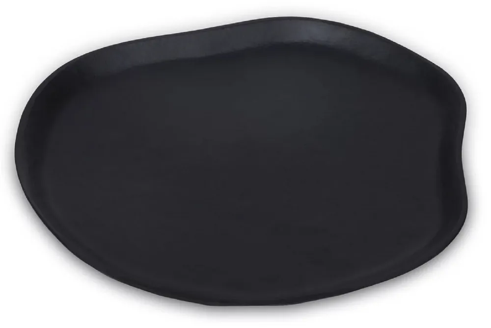 Casa Padrino vassoio di lusso in alluminio nero opaco 60 cm - Accessori decorativi Must-Have