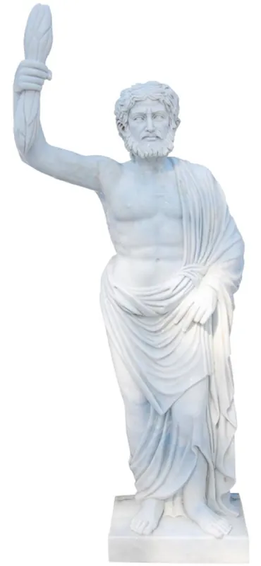 Casa Padrino Scultura in Marmo in Stile Antico Decorazione da Giardino Romano Grigio A. 165 cm Neue Ware