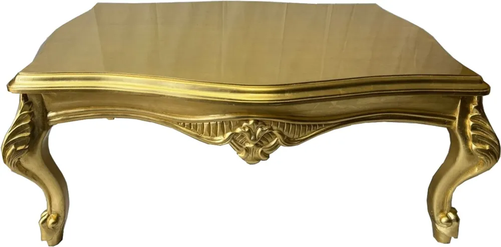 Top-Seller Casa Padrino tavolo da soggiorno barocco di lusso oro 120 cm - Mobile da soggiorno in stile barocco