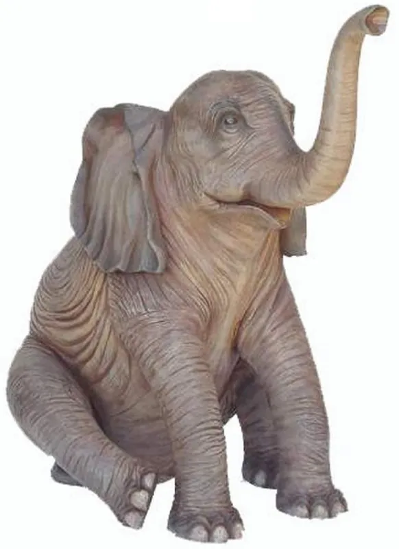 Casa Padrino scultura decorativa da giardino XXL elefante grigio A. 150 cm - Figure da Giardino XXL Billig