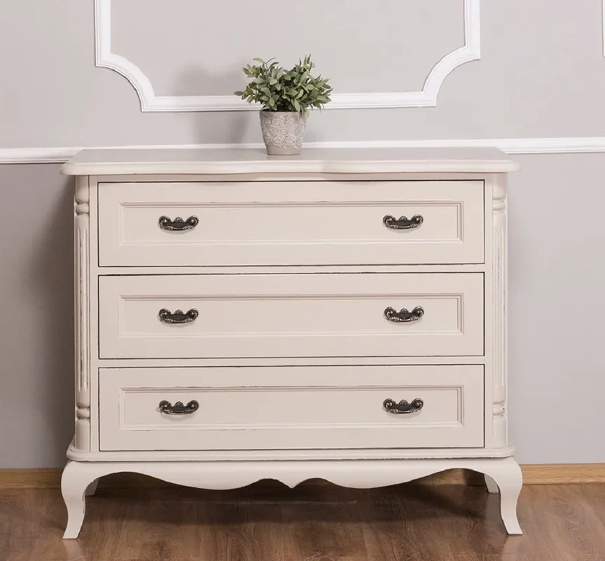 Casa Padrino cassettone stile country con 3 cassetti grigio chiaro antico 110 cm - Mobili in Stile Country Sofort Bestellen