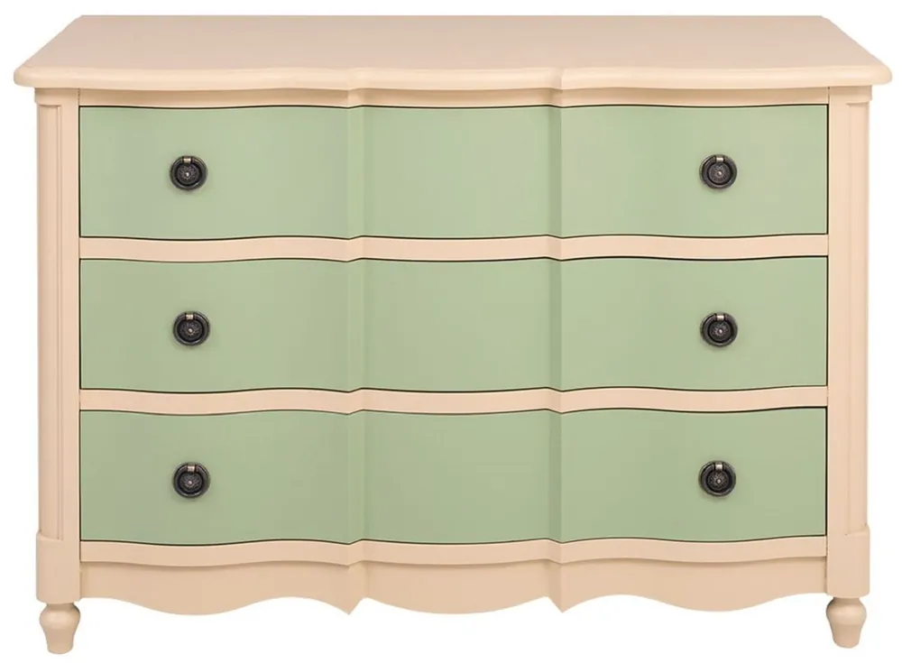 Casa Padrino cassettone in stile country con 3 cassetti beige / verde 130 cm - Mobili in stile country Sichere Zahlung