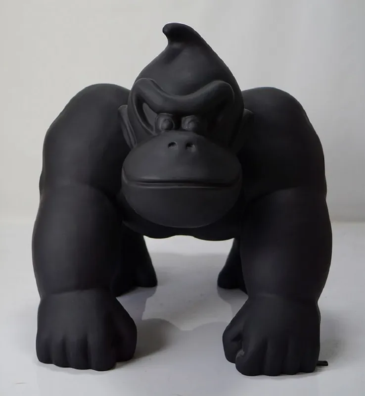 Casa Padrino scultura decorativa XXL scimmia gorilla nero opaco A. 104 cm - Figura Decorativa XXL Bestseller