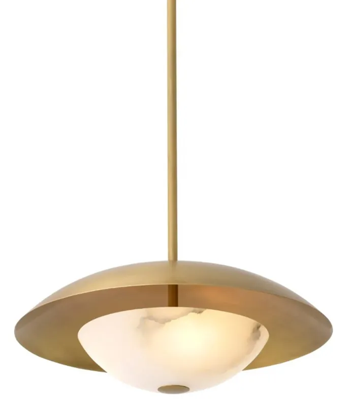 Direkt Vom Hersteller Casa Padrino lampada a sospensione di lusso in ottone antico / alabastro Ø 50 cm x H. 20 cm