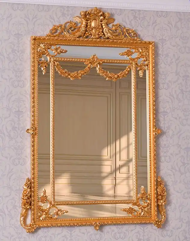 Casa Padrino specchio barocco di lusso oro A. 158 cm - Magnifico specchio da parete in stile barocco - Fatto in Italia Highlight