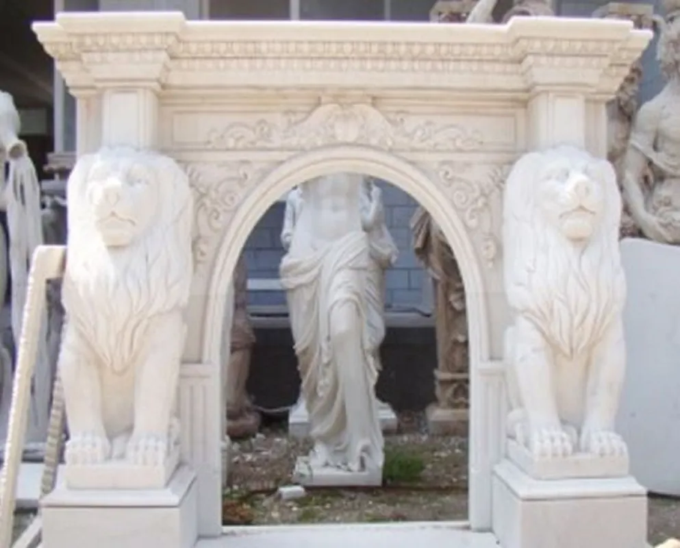 Casa Padrino cornice del camino in marmo barocco di lusso bianco 203 x A. 145 cm - Mobili barocco Solange Der Vorrat Reicht