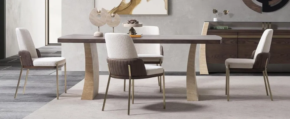 Casa Padrino set da pranzo di lusso - 1 Tavolo da pranzo di lusso e 6 sedie da pranzo di lusso Rabatt
