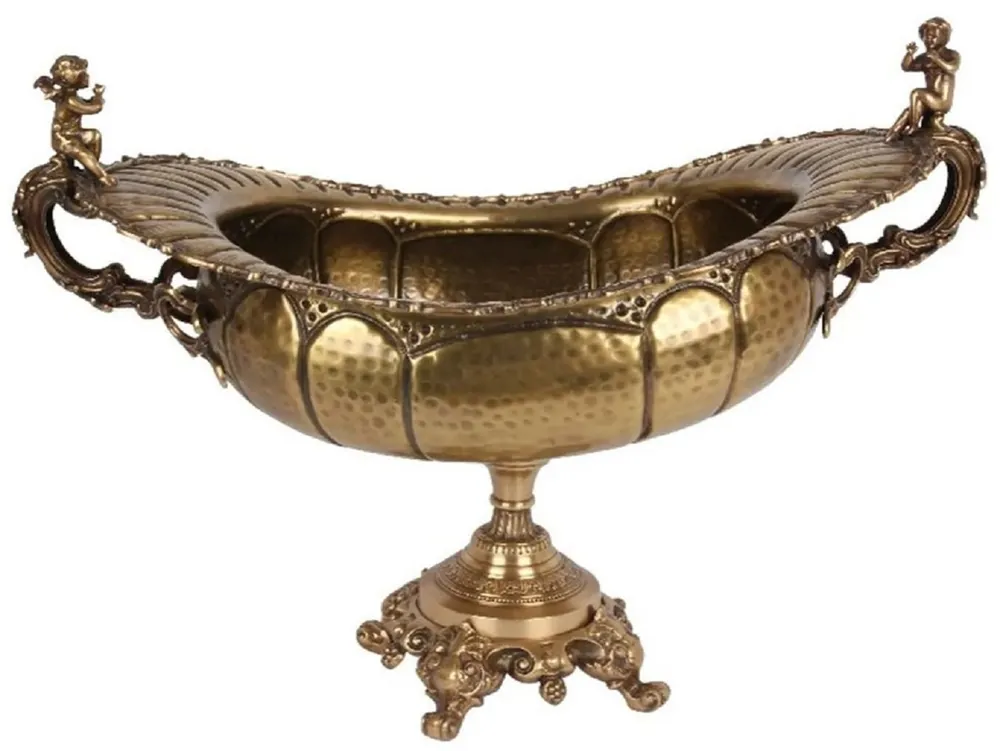 Sonderangebot Casa Padrino ciotola decorativa barocco in ottone oro 75 x 41 x A. 52 cm - Accessori decorativi barocchi