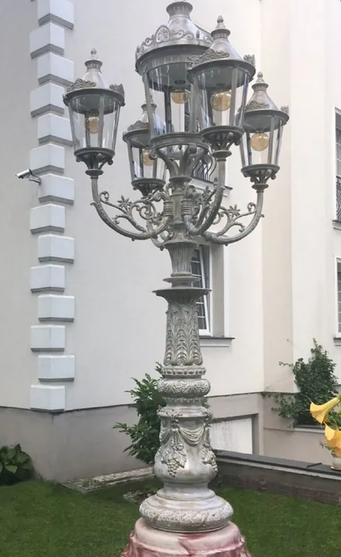 Casa Padrino lanterna da strada / lanterna da giardino barocco grigio antico A. 339 cm Direkt Vom Hersteller
