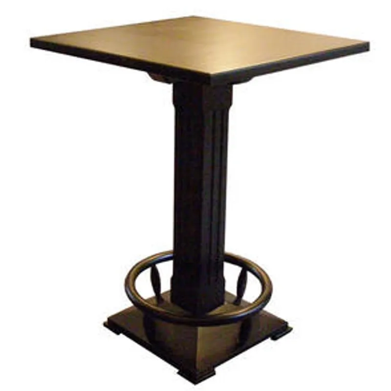 Solange Der Vorrat Reicht Casa Padrino tavolo da bar di lusso con poggiapiedi ottone / nero 80 x 80 x A. 110 cm - tavolo da bar in legno massello