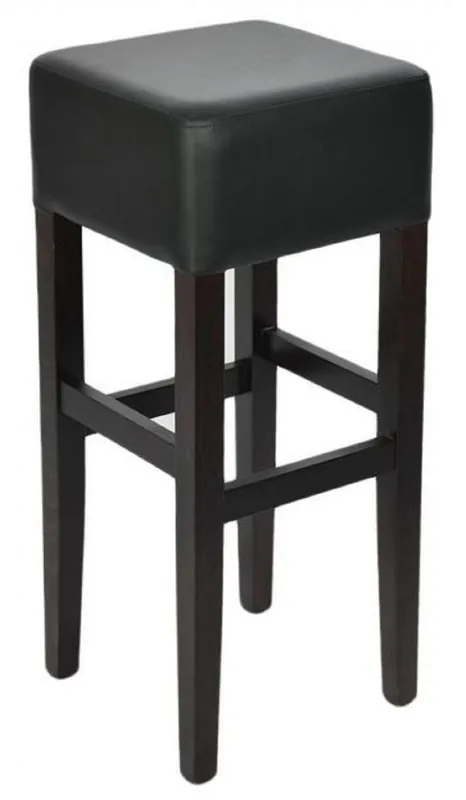 Direkt Vom Hersteller Casa Padrino sgabello da bar stile country nero A. 80 cm - Sedia bar in legno massello imbottita