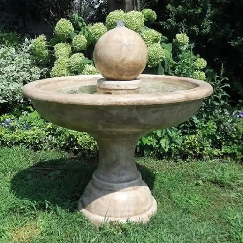 Rabatt Casa Padrino fontana barocco beige Ø 100 x A. 110 cm - Fontana da giardino rotonda - Fatto in Italia