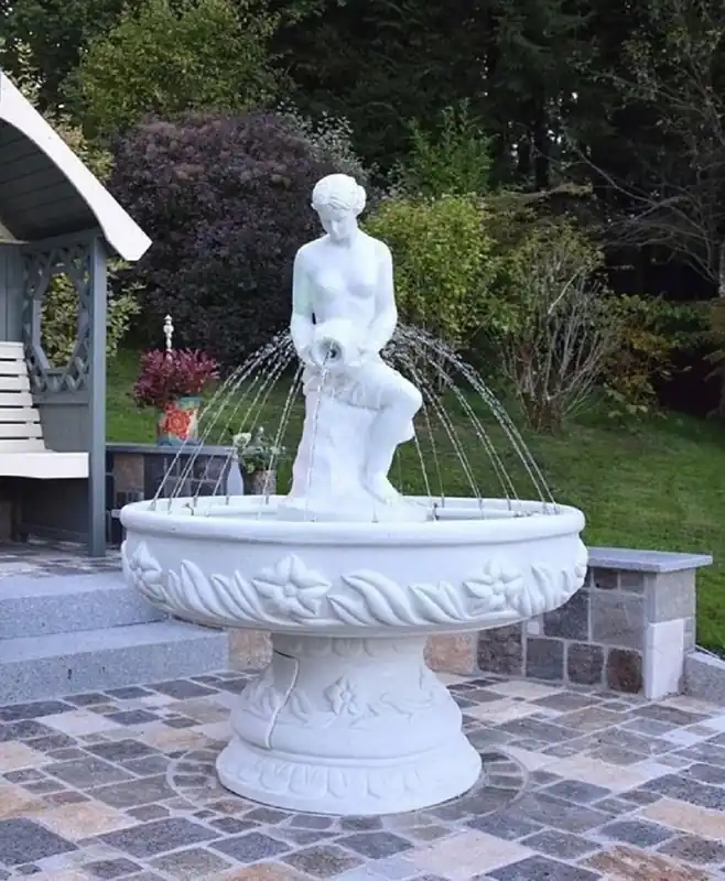 Bestpreis Casa Padrino Fontana Barocco Bianco Ø 125 x A. 165 cm - Fatto in Italia