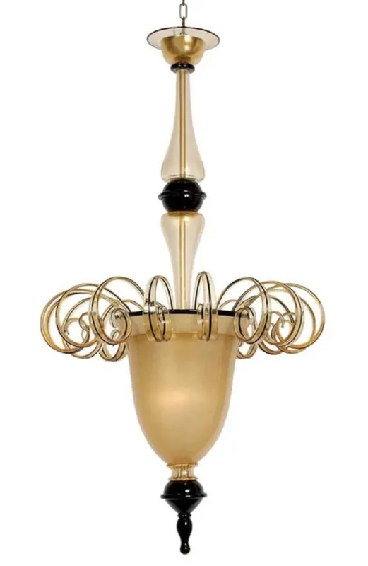 Casa Padrino lampadario barocco di lusso in vetro cristallo oro / nero Ø 73 x A. 135 cm - Fatto in Italia Jetzt Kaufen