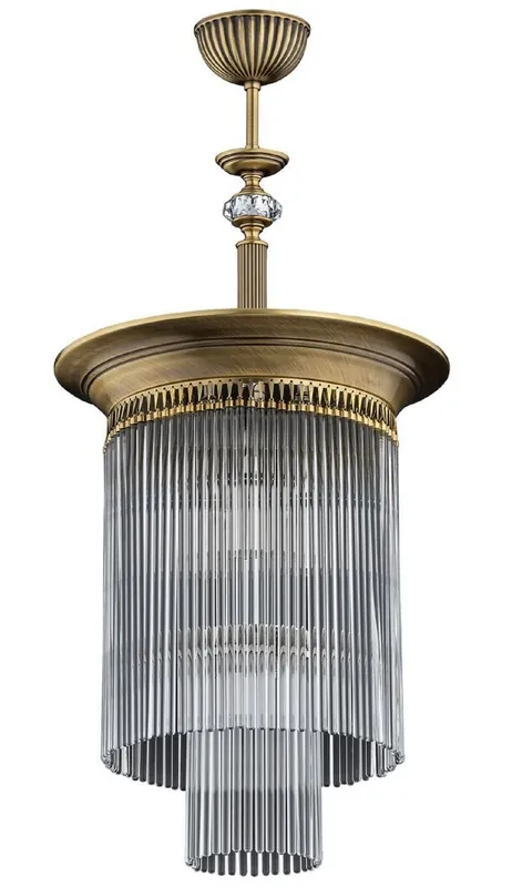 Nur Für Kurze Zeit Casa Padrino lampada da soffitto in cristallo barocco di lusso ottone con patina Ø 34 x A. 65 cm