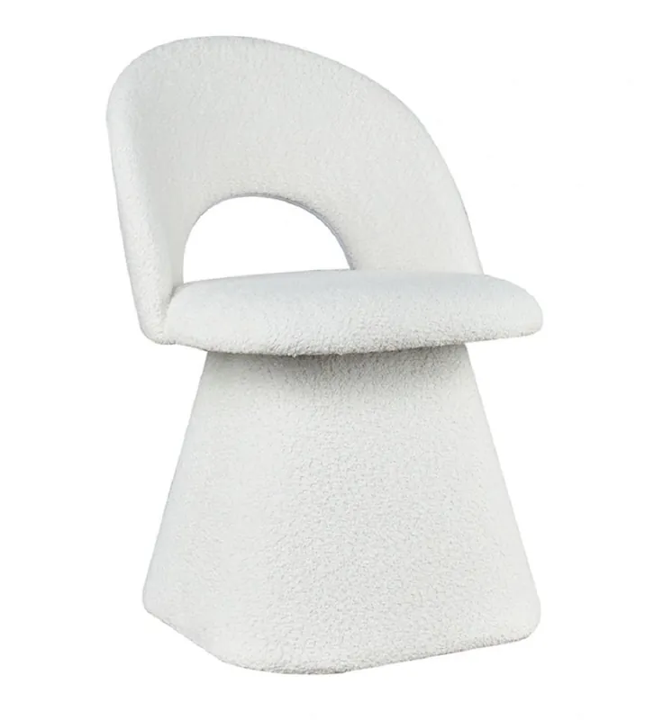 Casa Padrino sedia da pranzo di lusso con schienale curvo bianco A. 79 cm - Mobile per sala da pranzo Sonderaktion