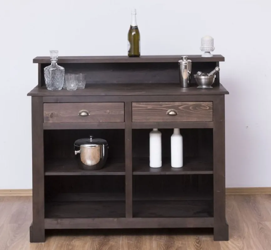Casa Padrino bancone bar in stile country marrone scuro 120 cm - Mobili bar Echt