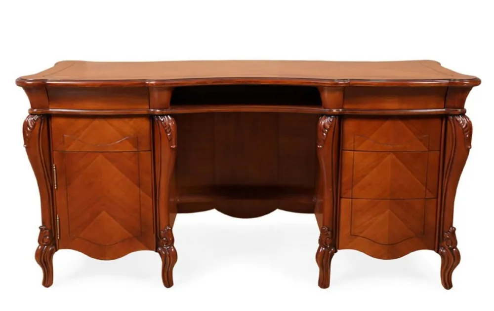 Top-Seller Casa Padrino scrivania barocco di lusso marrone 166 cm - Mobili da ufficio in stile barocco