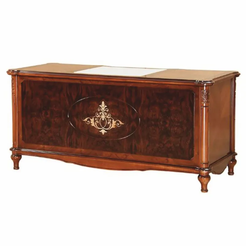 Meistverkauft Casa Padrino scrivania barocco di lusso marrone / marrone scuro / oro 167,5 cm - Mobili da ufficio in stile barocco