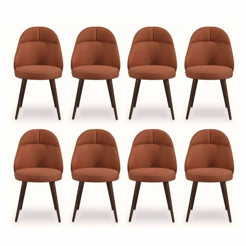 Nur Für Kurze Zeit Casa Padrino set di 8 sedie da pranzo di lusso cognac / marrone - Mobili per sala da pranzo