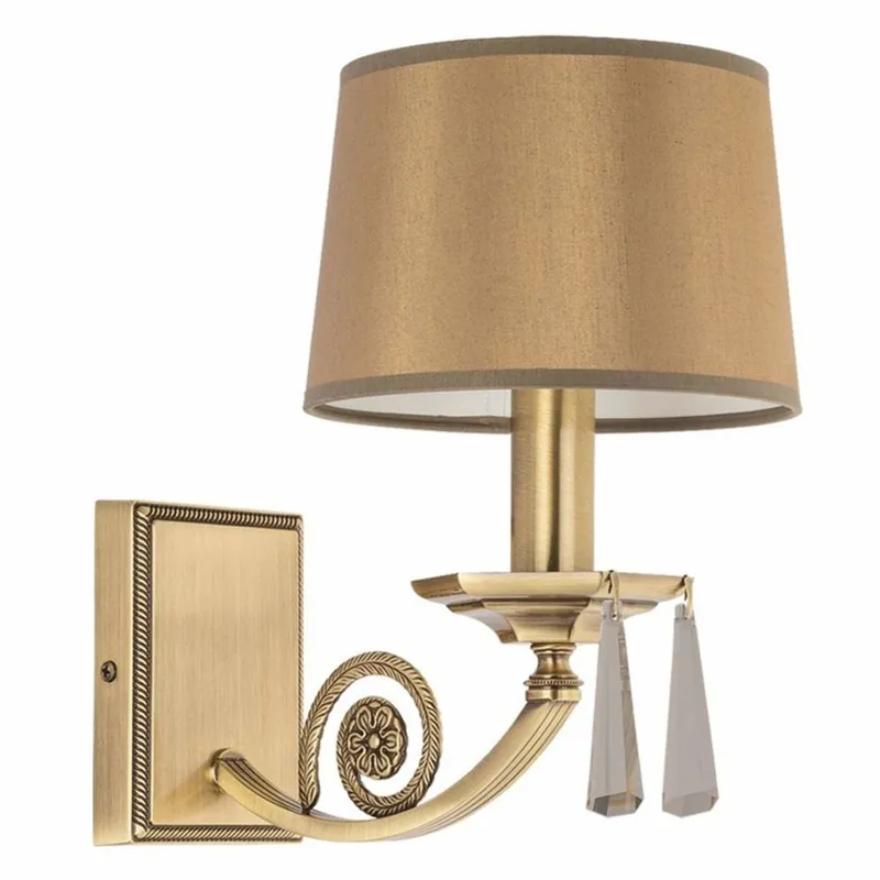 Neue Kollektion Casa Padrino lampada da parete in cristallo barocco di lusso ottone con patina / marrone A. 28 cm