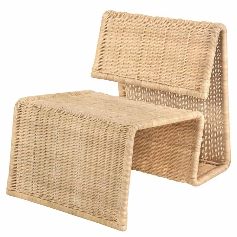 Casa Padrino poltrona di lusso in rattan naturale - Mobili da soggiorno in rattan Top-Seller
