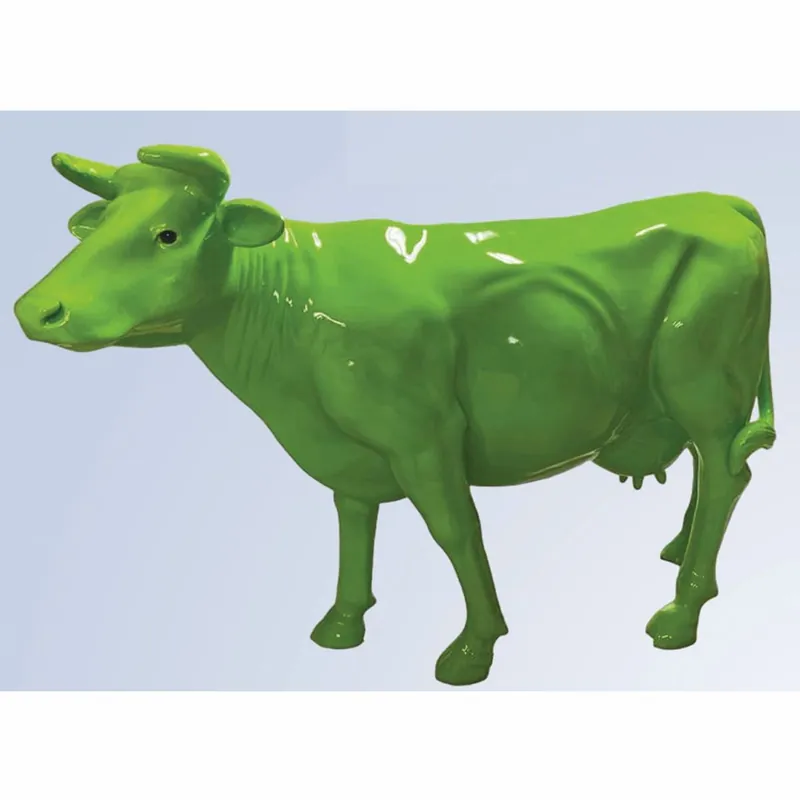 Casa Padrino scultura decorativa XXL mucca verde 223 x 70 x A. 147 cm - Figura da giardino Super-Preis