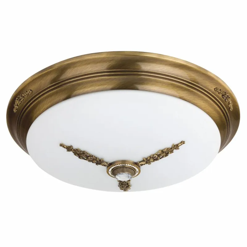 Neuheit Casa Padrino lampada da soffitto barocco di lusso ottone con patina / bianco Ø 60 cm - Luci barocche
