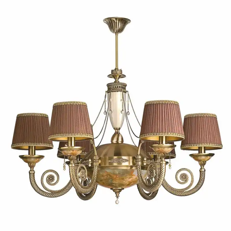 Casa Padrino lampadario barocco di lusso ottone con patina Ø 91 x A. 70 cm Aktuell