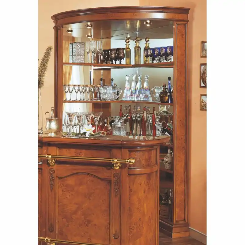 Casa Padrino armadio bar angolare barocco di lusso marrone A. 220 cm - Mobile bar in stile barocco - Fatto in Italia Sale