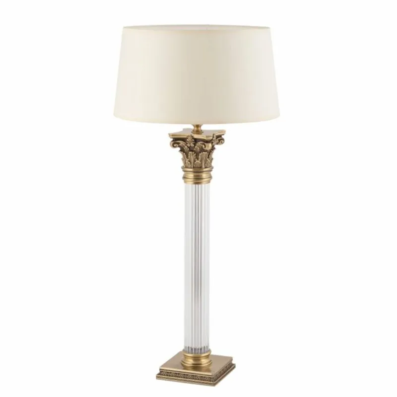 Casa Padrino lampada da tavolo barocco di lusso ottone con patina / crema A. 70 cm Neuheit