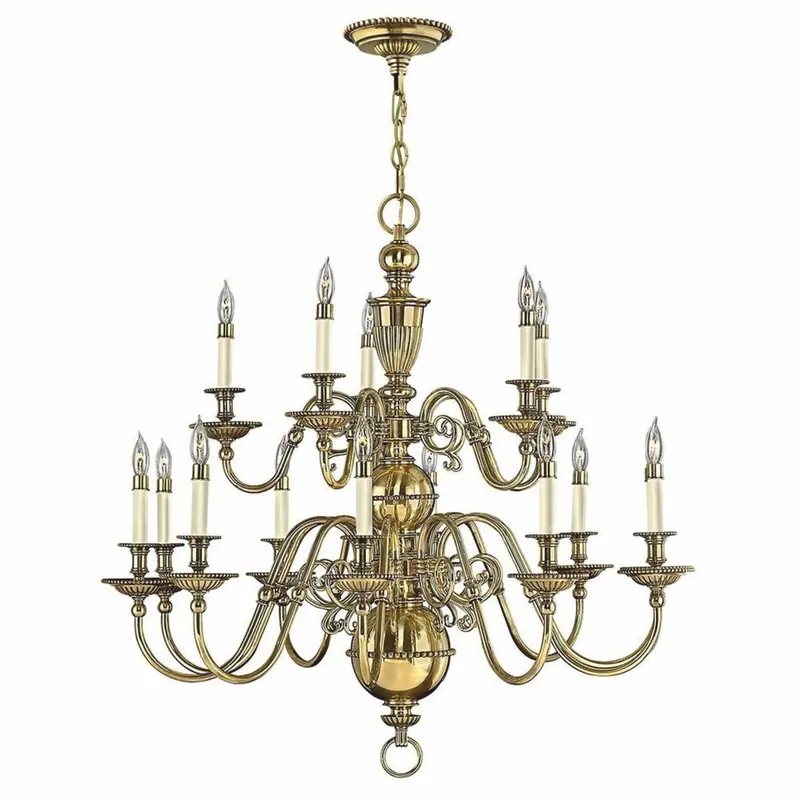 Garantierte Lieferung Casa Padrino lampadario barocco di lusso in ottone Ø 94 x A. 87,6 cm - Nobile e magnifico