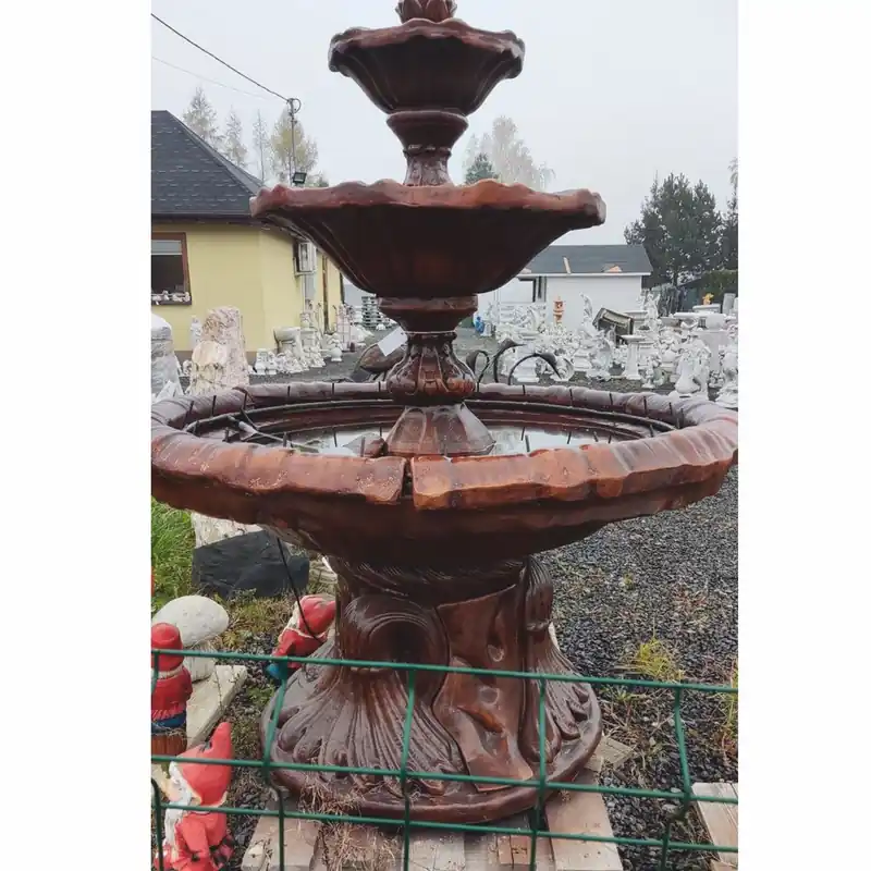 Zertifiziert Casa Padrino fontana Art Nouveau marrone Ø 155 x A. 180 cm - Magnifica fontana da giardino