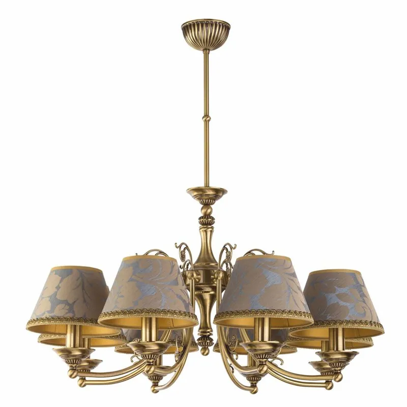 Preiswert Casa Padrino lampadario barocco di lusso ottone con patina / grigio-blu Ø 70 x A. 70 cm