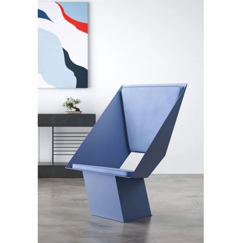 Neuheit Casa Padrino poltrona da soggiorno e hotel di design di lusso in metallo blu - Fatto in Italia