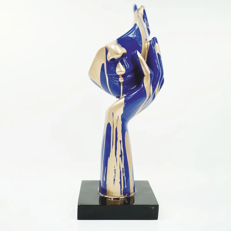 Sale Casa Padrino scultura decorativa blu / oro / nero A. 50 cm - Figura decorativa