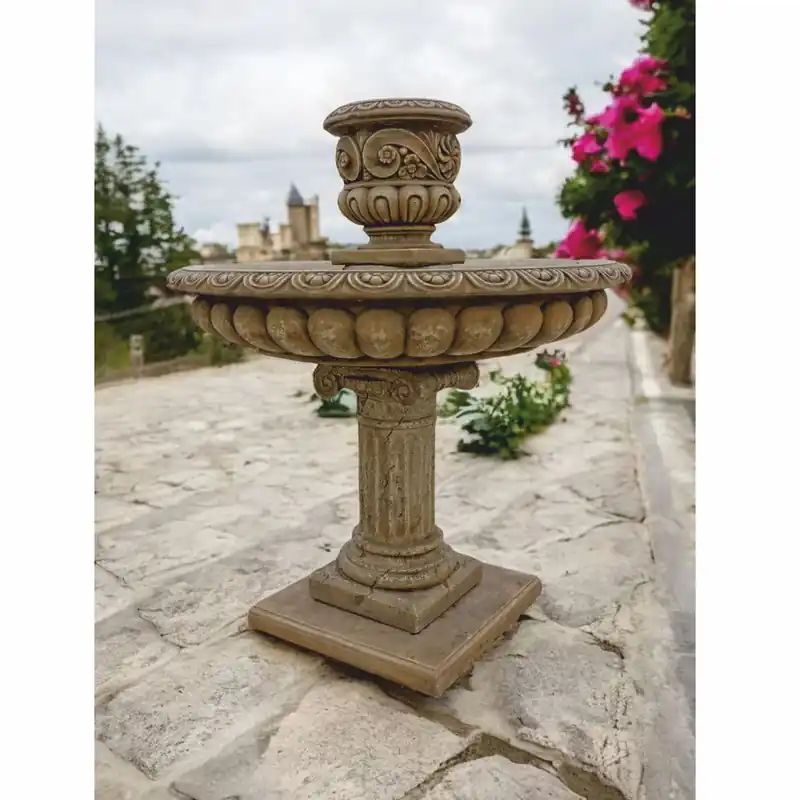 Casa Padrino fontana barocco con vaso di fiori beige antico A. 137 cm - Magnifica fontana da giardino Schnäppchen